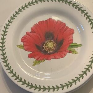 Red Floral Plate